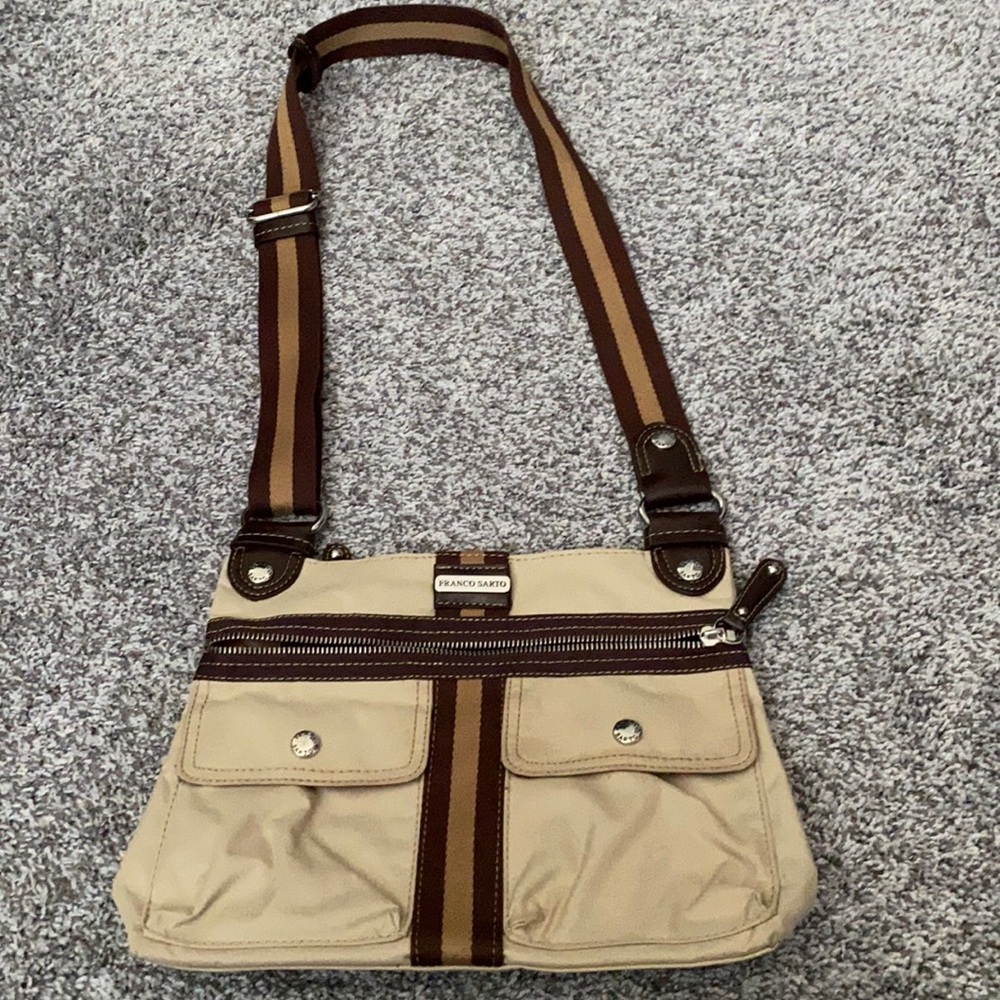 Franco Sarto cross body bag beige brown bag